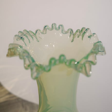 Green Frill Vase