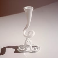 White Twisted Glass Vase
