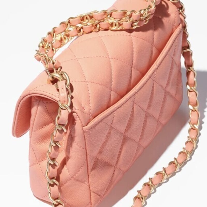 CHANEL レッド キルティング フラップバッグ Authentic Chanel Stitch Dark Red Glazed Aged Calfskin