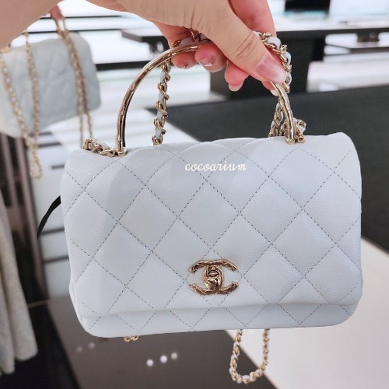 入手困難】CHANELココクラッシュハンドル輝くCCロゴミニバッグ