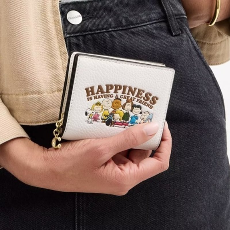 コーチ × ピーナッツ＊スヌーピー スナップウォレット 折り財布