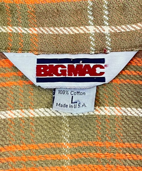 80s 『BIG MAC』 Flannel shirt "Made in USA" / size L