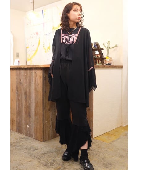 Chiffon Flare Sleeve Robe