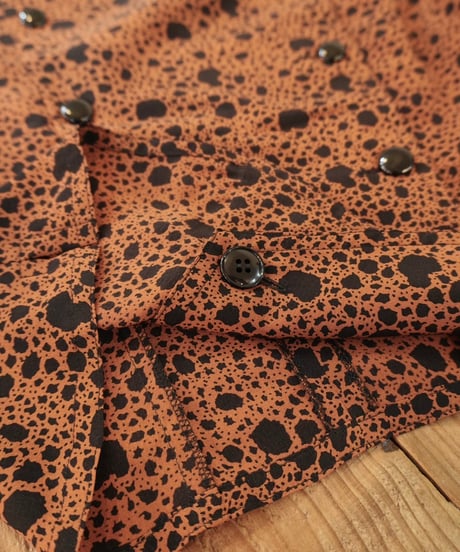 Retro Dot Double Button Blouse
