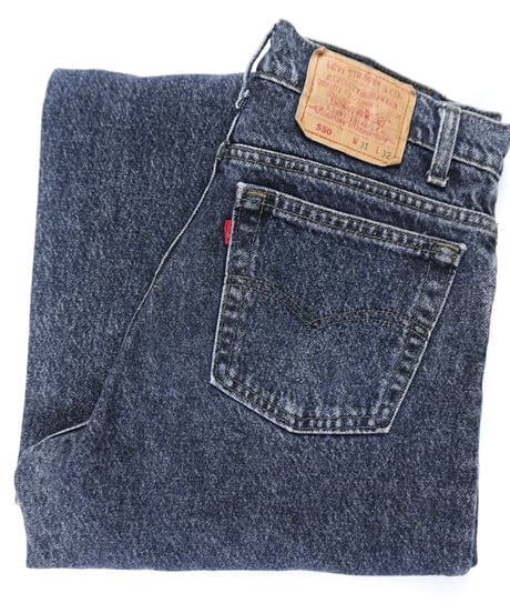 90s "Levi’s 550" Black jeans Made in USA / W31 L32