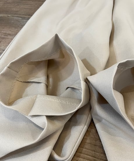 Light beige polyester easy pants
