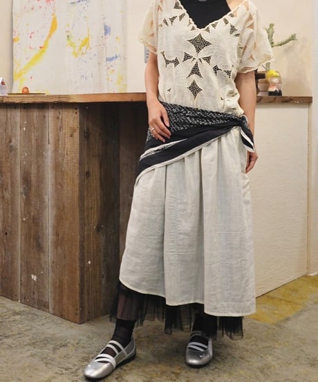 Tiered Tulle Long Skirt