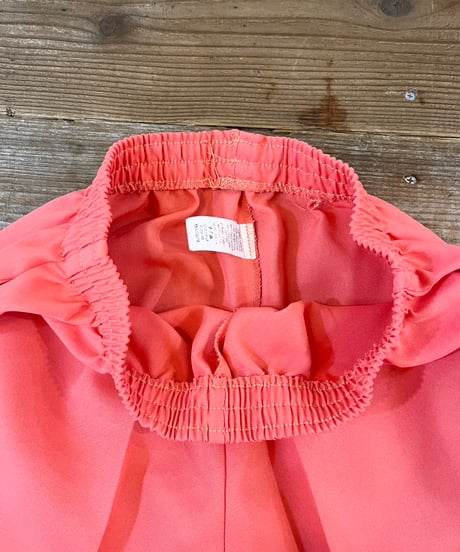 Pink polyester easy pants Made in USA
