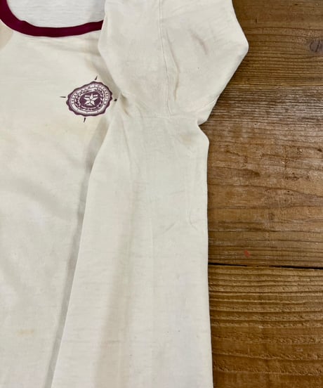 60s Champion Productsタグ “TEXAS AGGIES”リンガーTシャツ / size L