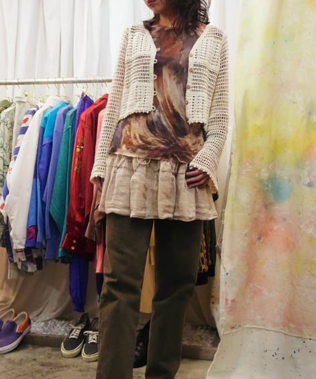 Crochet Knit Short Cardigan