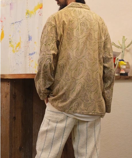 60s『ARROW』Paisley pattern pajama shirt