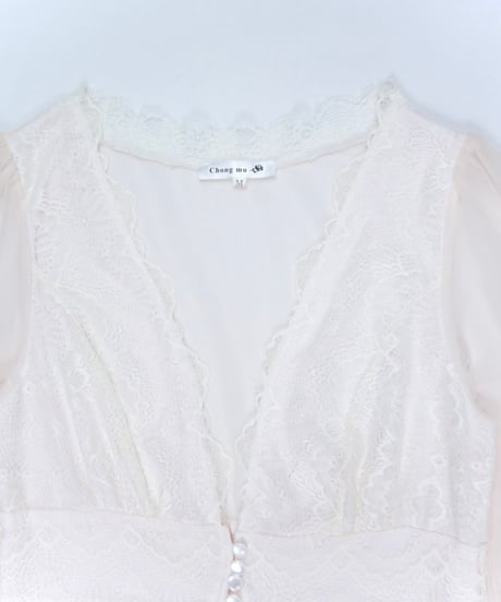 Lace-Trimmed Sheer Nightdress