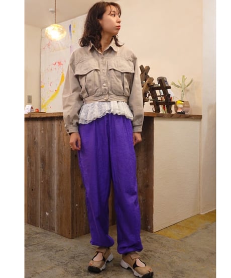 90s Purple Nylon Track Pants
