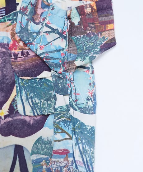 40's "MAIDEN" Picture Print Aloha Shirt