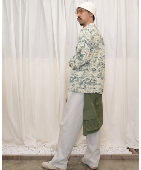 40s Long-sleeve Cotton Aloha Shirt