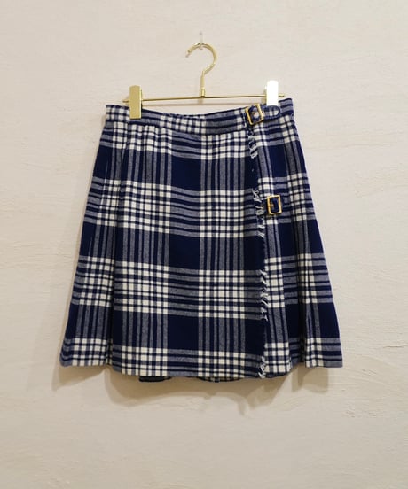 Wool Wrap Short Skirt