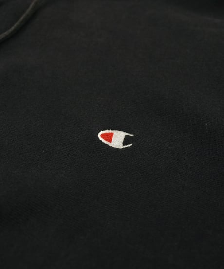 90s 『Champion』 "REVERSE WEAVE" スウェットパーカー 黒 無地 目付き / size XXL