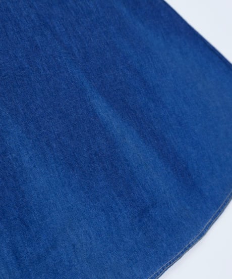 90s Button-Front Denim Pleated Skirt