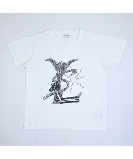 SAINT LAURENT "Serpent Tree of Life" Graphic T-Shirt / size L