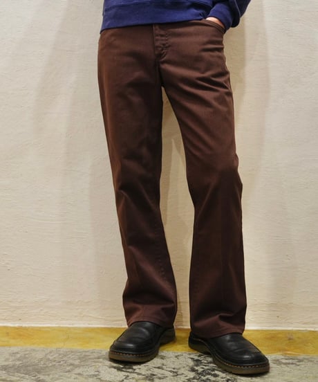 70-80s 『Lee』 茶色 ブーツカット コットンパンツ / size W30程度