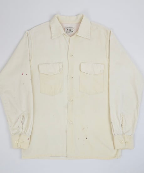 50s "Samsons" Open-collar corduroy shirt / size S