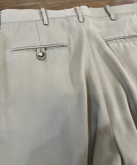 Light beige two-pleat slacks "Made in USA"