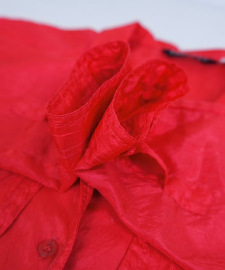 90s "Ashleigh Morgan" Jacket style sheer shirt