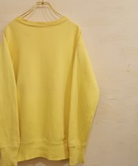 50-60s Yellow set-in sleeve plain sweatshirt