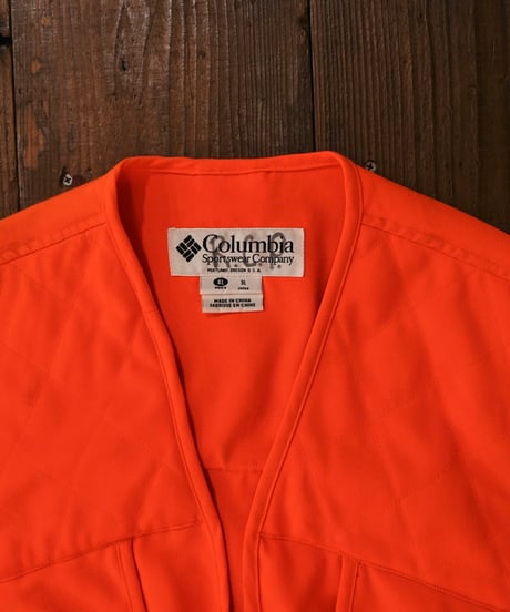 00s 『Columbia』 Fluorescent orange Hunting vest
