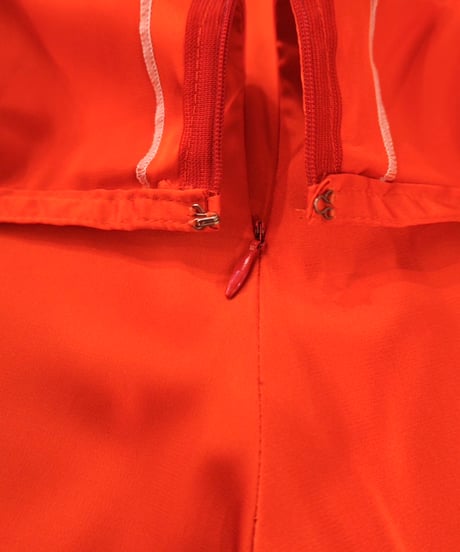 Vivid Orange Satin Wide Pants