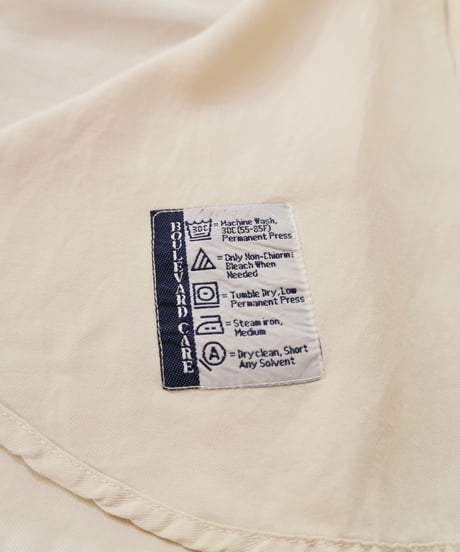 90s Off white Big silhouette Silk shirt
