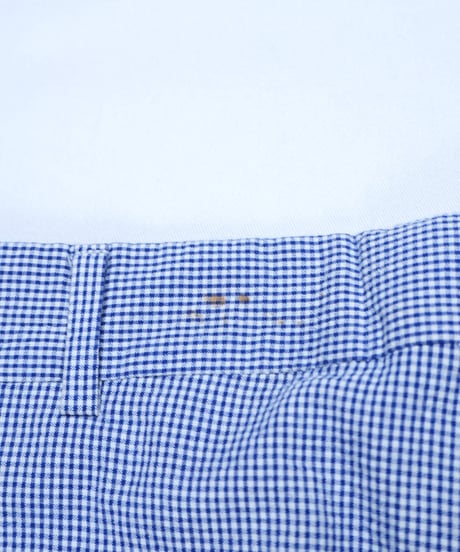 Seersucker pincheck two-pleat slacks