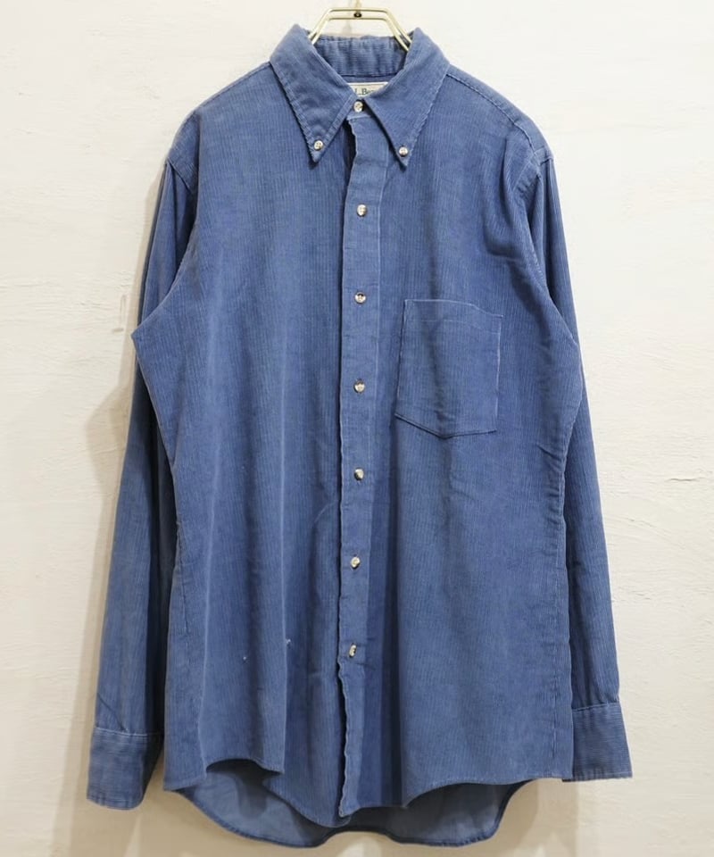 80s 『L.L.Bean』 ブルー ボタンダウン コーデュロイシャツ | end of mAnTh