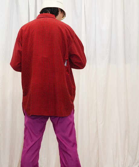 50s "BIG MIKE" Houndstooth printed flannel shirt Junk