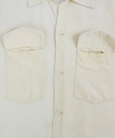 50s "Samsons" Open-collar corduroy shirt / size S