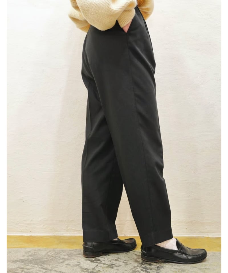 90s Christian Dior ツータック ワイドスラックス スエード調 90s Christian Dior ツータック ワイドスラックス スエード調