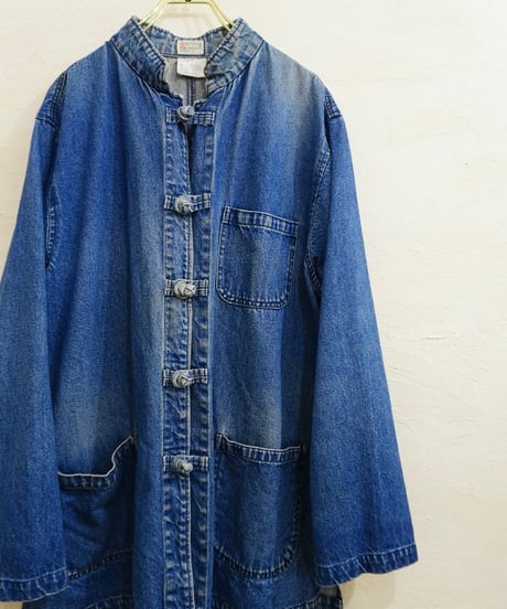 90s 『Hasting＆Smith』  Denim Chinese style coveralls