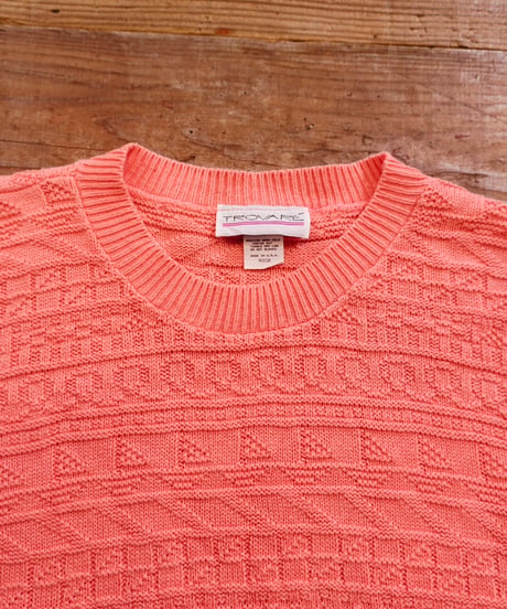 90s Salmon Pink Cotton Knit