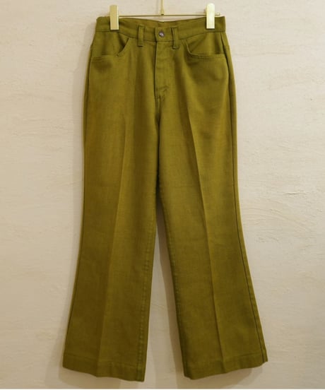 70s Olive color 『Levi's STA-PREST for gals』 "Big E" Pants