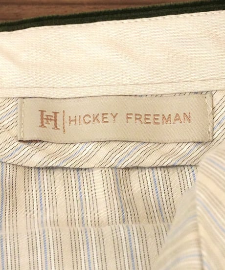 Olive-colored Wide-ribbed corduroy Pleated slacks "Made in USA"