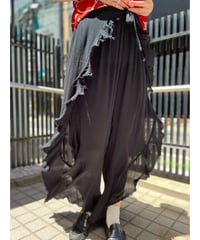 Deep Slit Ruffle Pants