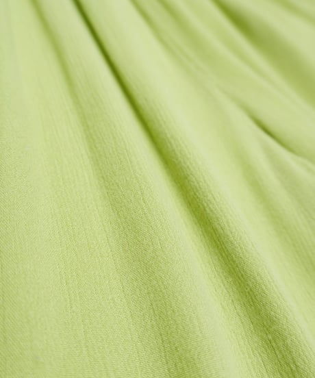 Lime Green Fringe Gather Shorts