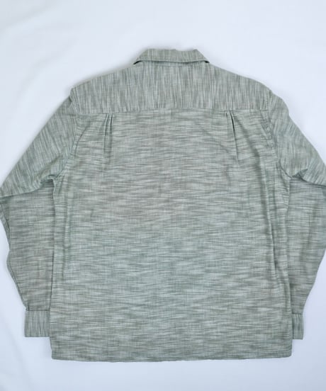 60s "Pilgrim" Cotton 『Kasuri』Weave Open collar Shirt / size 15-15½