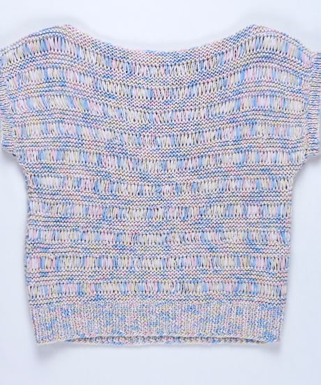 Pastel hand knit vest