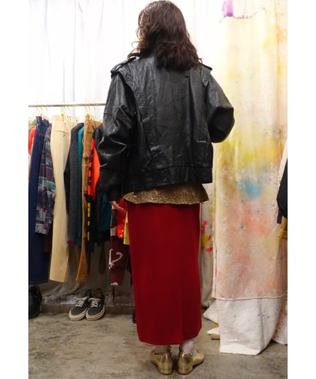 80-90s Big Silhouette Leather Rider's Jacket