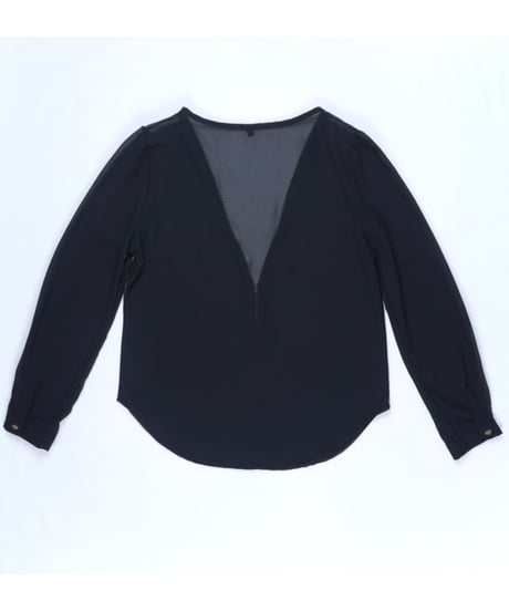 Sheer Half-Zip Top