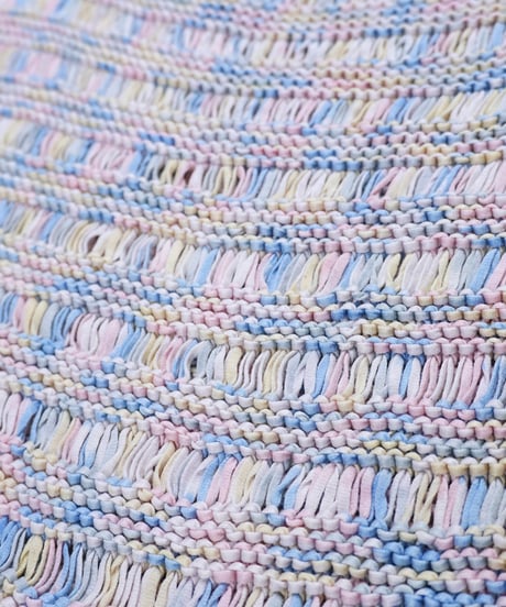 Pastel hand knit vest