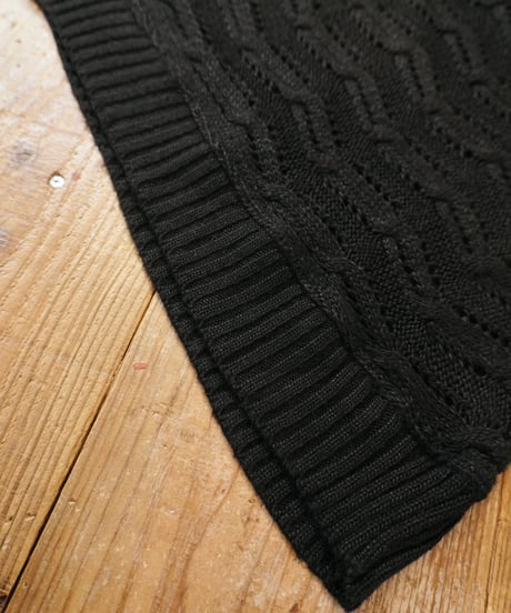 90s Openwork Short-sleeved Knit Dress
