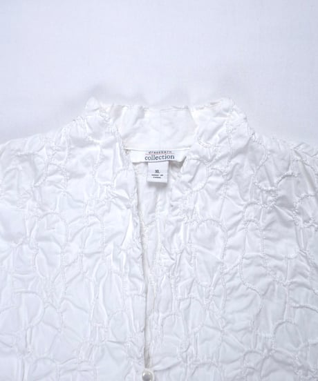 Shirred lawn voluminous sleeve Blouse