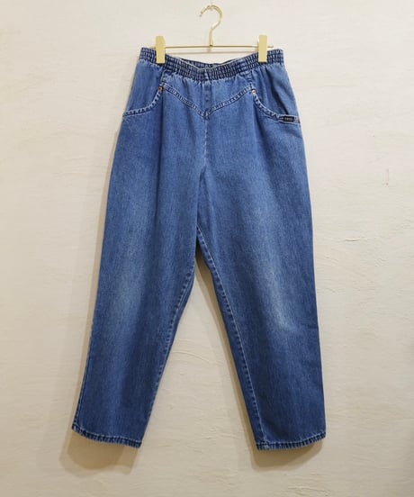 80s-90s Denim Tapered Easy Pants